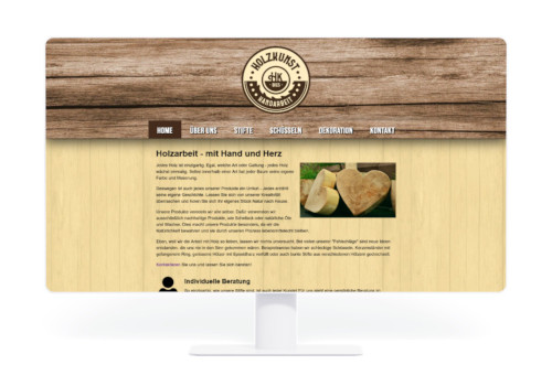 Screenshot der Website von Holzkunst Bies